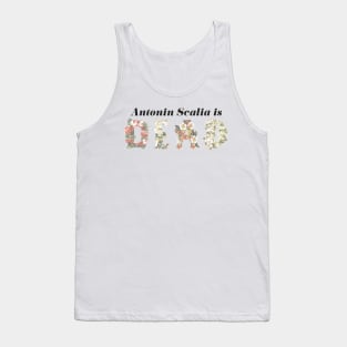 Scalia is Dead Floral - Black Text Tank Top